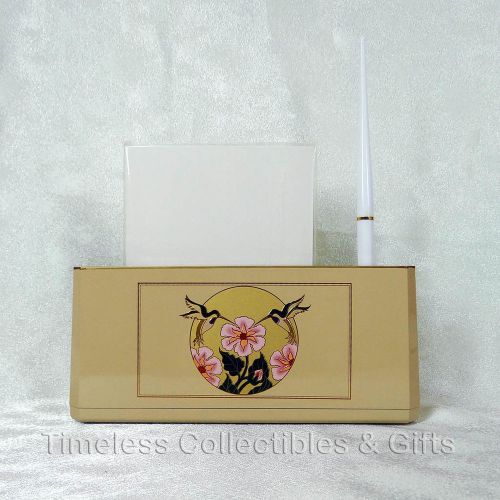 Vintage otagiri japanese lacquerware pen memo smartphone holder set new for sale