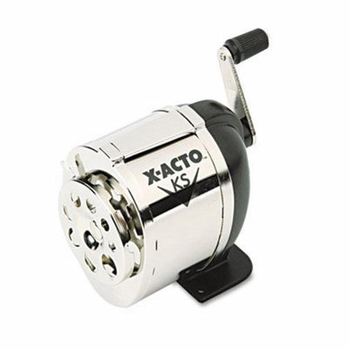 X-ACTO Manual Pencil Sharpener, Table- or Wall-Mount, Blk/Chrome (EPI1031)
