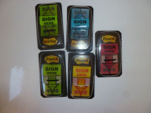 Post it sign here signature arrow flags 5 pks of 50 each new for sale