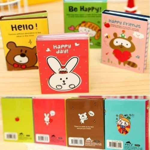 Hot 4 Fold Lovely Cartoon Ver.2 Sticker Post It Point Pad Memo Flag Sticky Notes