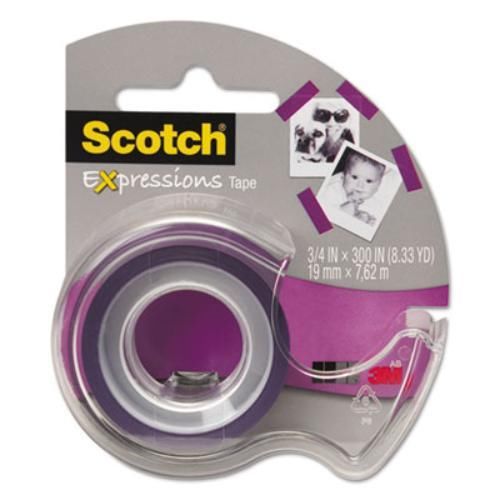 3m c214purd expressions magic tape with dispenser, 3/4&#034; x 300&#034;, purple for sale