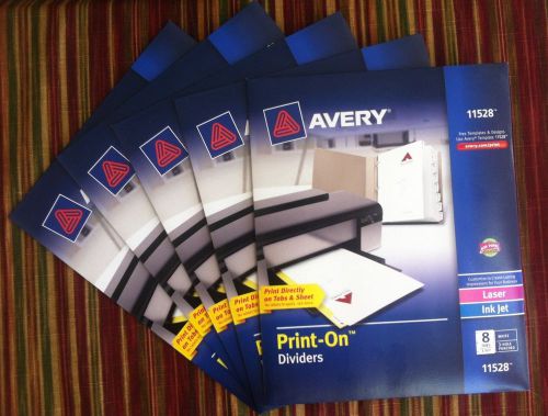 Avery Print On Dividers - 8 tabs/set (Total of 5 packages) 11528