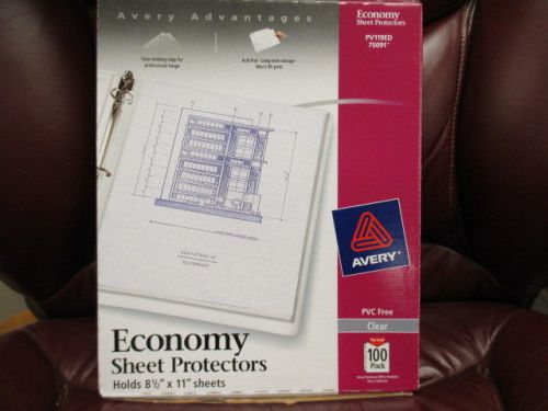 Avery 75091 Sheet Protectors 8 1/2 x 11 - 100 per pack