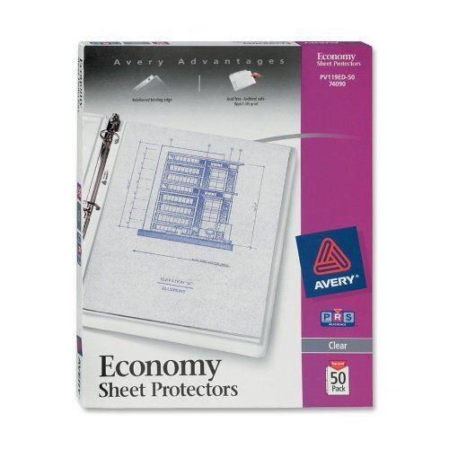 Avery  Economy Clear Sheet Protectors, Acid Free, Box of 50 (74090) New