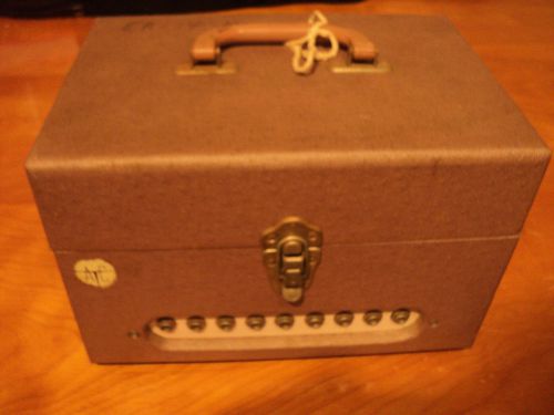 VINTAGE PINKISH A   /V  BOX INDUSTRIAL HOME OFFICE DECOR HEAVY UNIQUE LOOK COOL