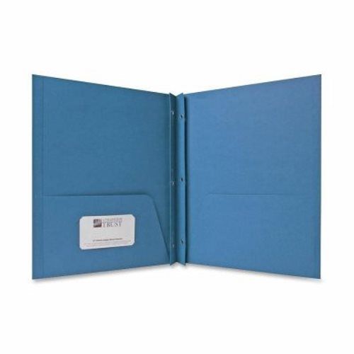 Sparco 2-Pocket Folders,w/Fasteners,1/2&#034; Cap,Letter,25BX,Light Blue (SPR71442)