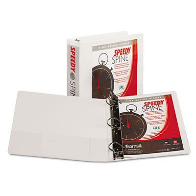 Speedy Spine Angle-D Ring View Binder, 11 x 8-1/2, 2&#034; Capacity, White