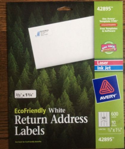 Avery 300 labels 5 sheet return address 5195 2/3 x1 3/4 ink jet laser Eco Label
