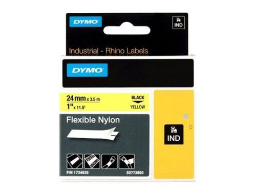 DYMO RhinoPRO Flexible Nylon - Flexible nylon tape - black on yellow - R 1734525