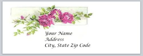 30 Roses Personalized Return Address Labels Buy 3 get 1 free (bo69)