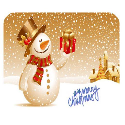 Merry Christmas Mouse Pad Mat in Medium Size 003