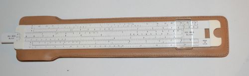 Vintage Acu Math No 400 Slide Ruler 12.5 inch long Plastic Ruler in Sheath Case