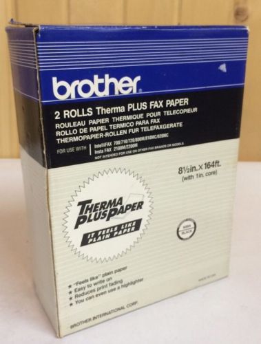 2 Rolls Brother Therma Plus Fax Thermal Paper 8 1/2&#034; 8.5&#034; x 164&#039; 164 ft  #6895