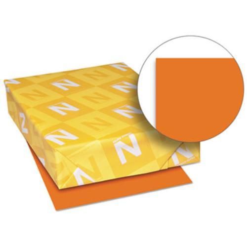 Neenah paper 26731 exact brights paper, 8 1/2 x 11, bright tangerine, 50 lb, 500 for sale