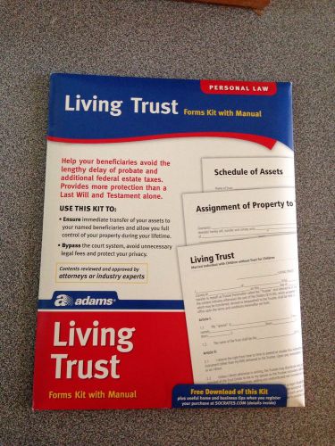 Adams Business Forms Living Trust Forms and Instructions Kit W Free Download.