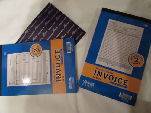 X2  INVOICE Receipt Record BOOK 2 Part 50 Sets Numbered Duplicate w/Carbon New!