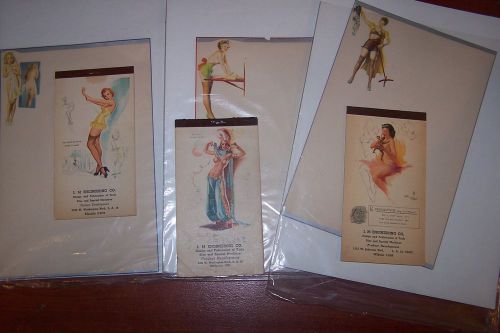 3 1940&#039;s and 50&#039;s risque calender note pads and paper