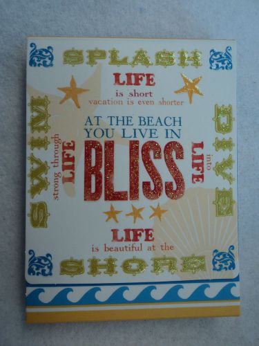 Life is beautiful at the shore beach magnetic PURSE PAD note notepad 75 sheet