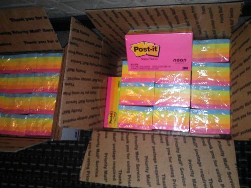 Post-it Notes, 3 x 5-Inches, Assorted Ultra Colors, 5-Pads/Pack LOT OF 12 PACK