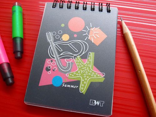 Summer Holidays Notebook Diary Memo Message Scratch Planner Booklet -C FREE SHIP