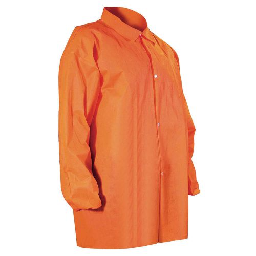 Disposable lab coat, orange, xl, pk 30 6509orx for sale