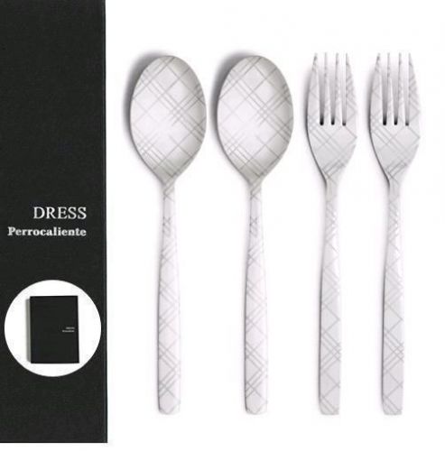 Perrocaliente DRESS Stainless Check Design Flatware Set Spoon Fork JAPAN New