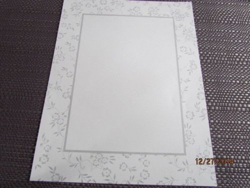 White Floral Dinty Laser Paper - 42 sheets