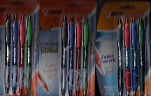 3 Packages_New_4 CT Bic Atlantis Pens_14457_Black Blue Red Green 4x3=12