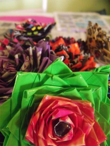 Customizable - Duck Tape Rose Pens - Many Colors &amp; Patterns
