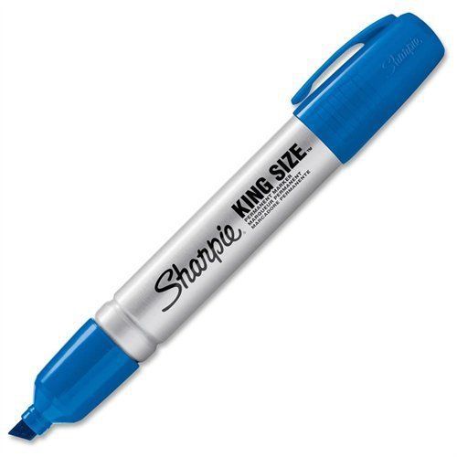 Sharpie king-size marker - chisel marker point style - blue ink - silver (15003) for sale