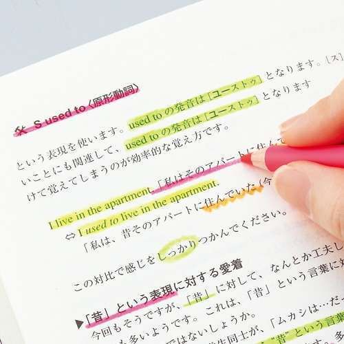 KKutsuwa neon Light Color Pencil Highlighter Marker Pen 2 Color Set