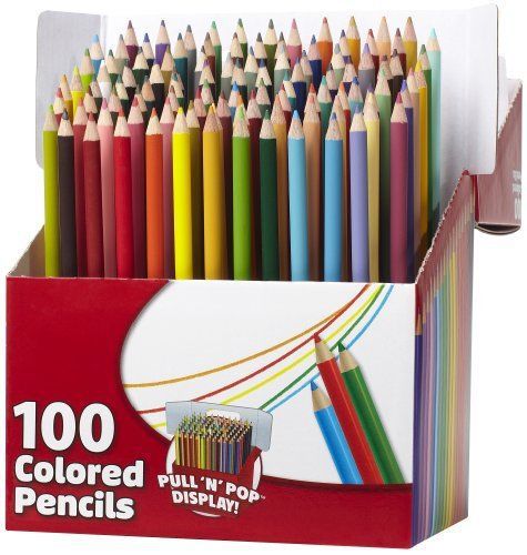 Roseart colored pencil - 3.3 mm lead size - assorted lead - 100 / (1055wa4) for sale