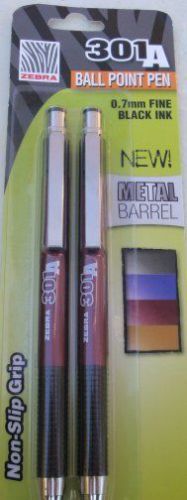 2 zebra  f-301a red metal barrel * ballpoint pens for sale