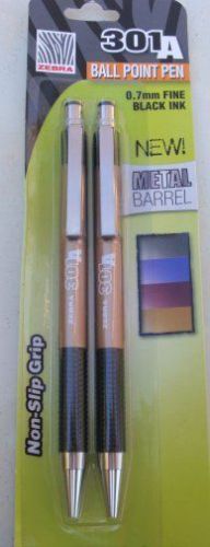 4 ZEBRA F-301A Copper METAL BARREL * Ballpoint Pens