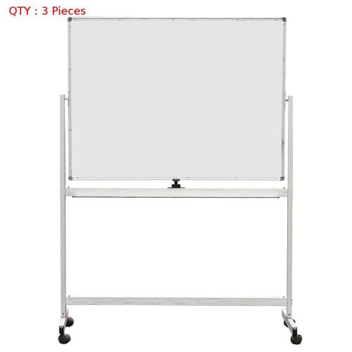 3X BRAND NEW 900X1200MM DOUBLE SIDED MAGNETIC WHITEBOARD WITH ALUMINUM STAND