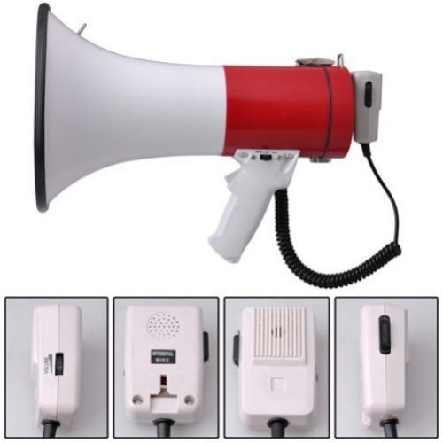 9&#039; 50 watt bullhorn megaphone loud speaker siren with usb brand new for sale