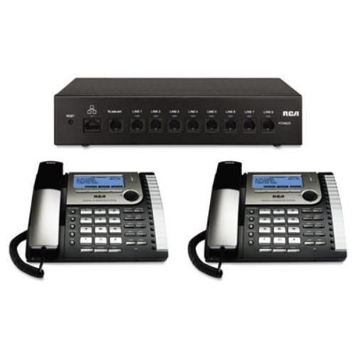 Rca 25800 25800 Eight-line Corded Office Phone System, Router And 2 Corded Base