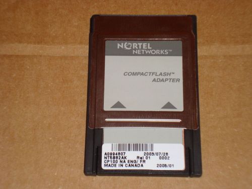 NORTEL COMPACT FLASH ADAPTER CP100 NT5B82AK A994807