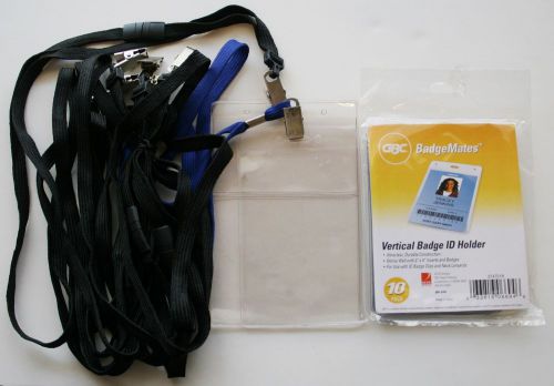 Badge holders by gbc badgemates, 10 pack, also includes 8 neck lanyards!!! for sale