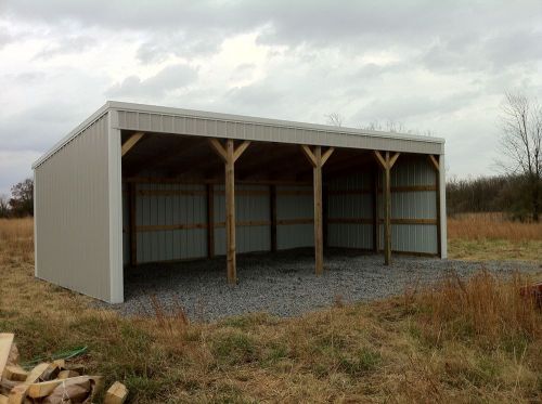POLE BARN 12X40 LOAFING SHED MATERIAL LIST BUILDING PLANS E-FILE AS PDF OR WORD