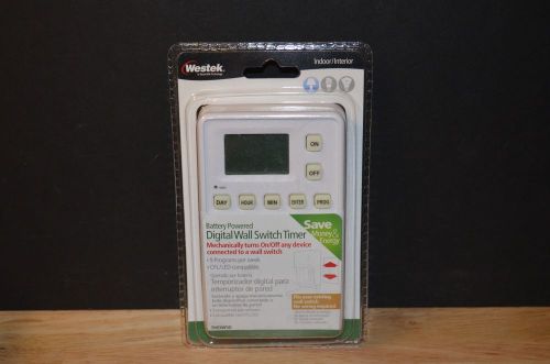 Westek - battery powered digital wall switch timer - led screen - tmdw50 - new for sale