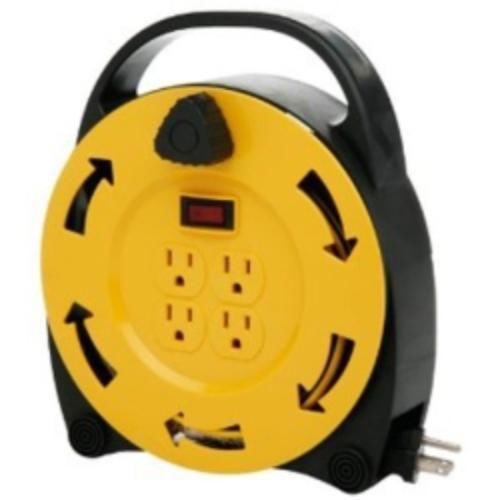 Coleman cable e251 incandescent work light reel, with metal housing, 14/3 25&#039; for sale