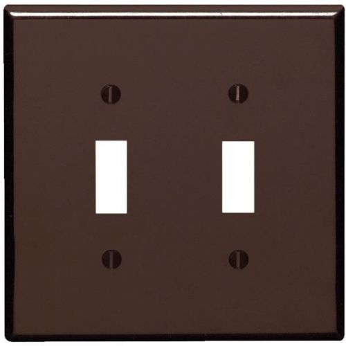 Double Plastic Oversized Switch Wall Plate-BRN 2-TOGGLE WALL PLATE