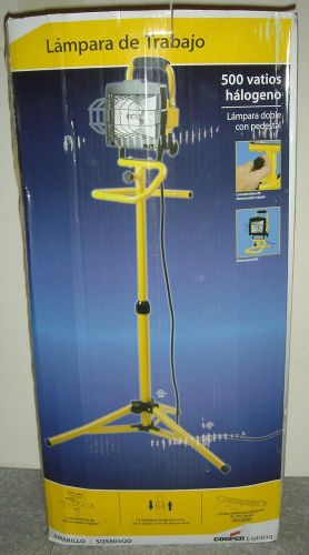 Cooper lighting 500 watt halogen worklight standlight yellow new in box for sale