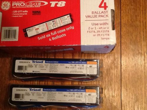 Ballasts Lot of 6 total -4 Proline T8 and 2 Triad electronic