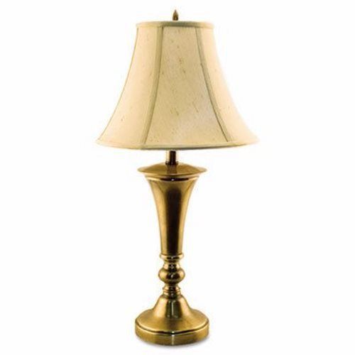 Ledu 3-Way Incandescent Table Lamp with Bell Shade, Brass Finish, 27&#034; (LEDL9002)