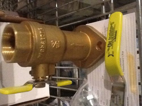1-1/4 1.25&#034; Uni-flange BRASS ball valve with in-line check valve WEBSTONE 42405