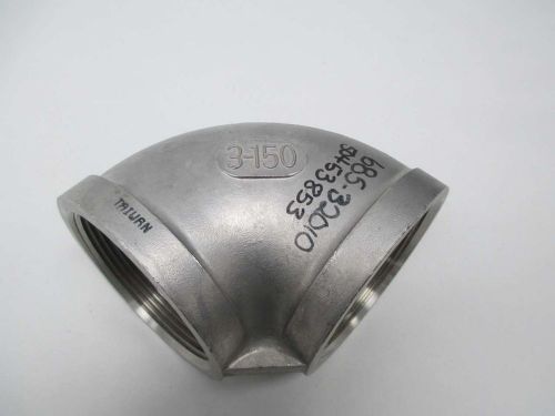 NEW 3-150-TC-304 90DEG ELBOW PIPE FITTING 3IN D359236