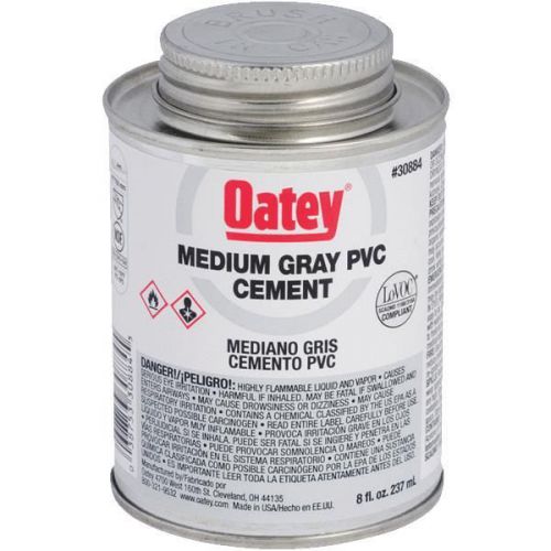 Oatey 30884 Medium Gray PVC Cement-1/2PINT PVC CEMENT