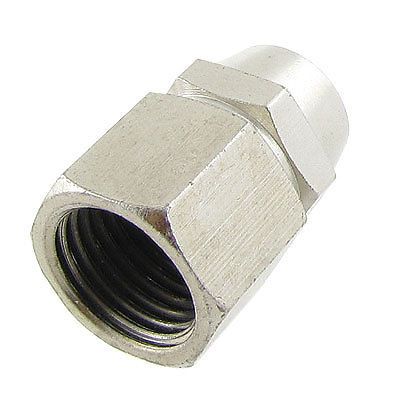 Silver Tone Brass 7/32&#034; x 5/16&#034; Tubing Pneumatic Air Quick Coupling Connector